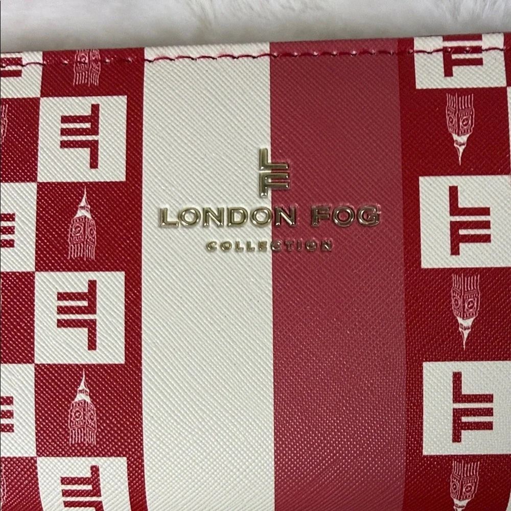 London Fog BOGO NWT 2 for price of 1. Red and‎ Tan Patterned Wallet